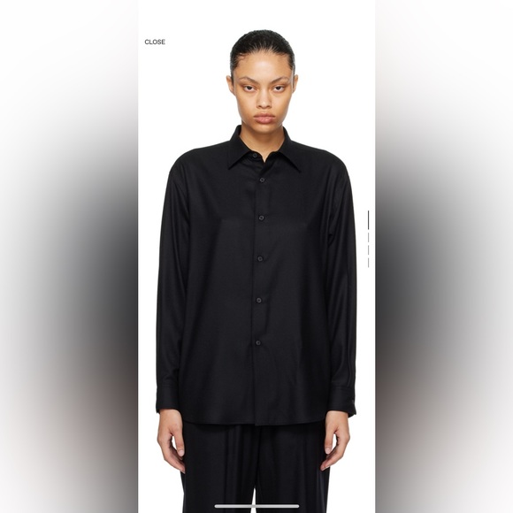 Auralee Wool Black Shirt - Picture 2 of 11